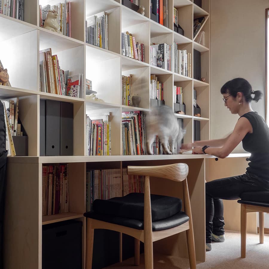 デスク付き壁面収納 オフィス家具|本棚付きデスクの通販はマルゲリータ