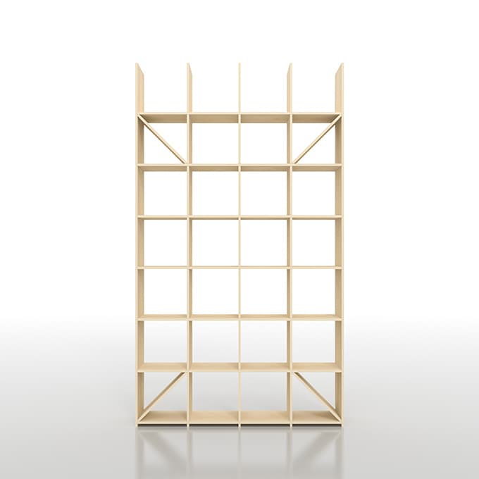 Shelf 壁一面の本棚 奥行350mm 縦7コマ×横4コマ|margherita