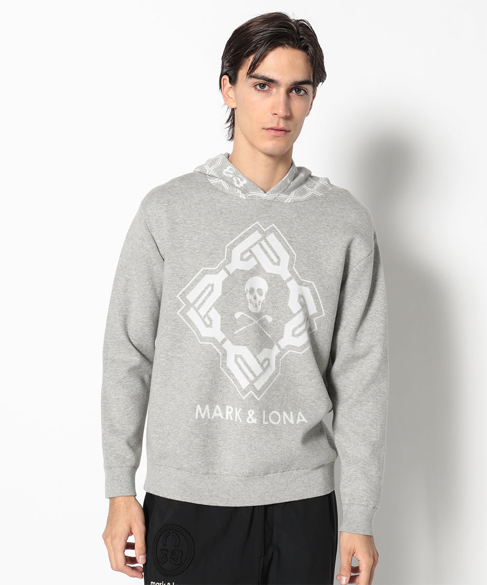 MARK & LONA ロゴプリントシャツ Mサイズ ゴルフ モックネック・T