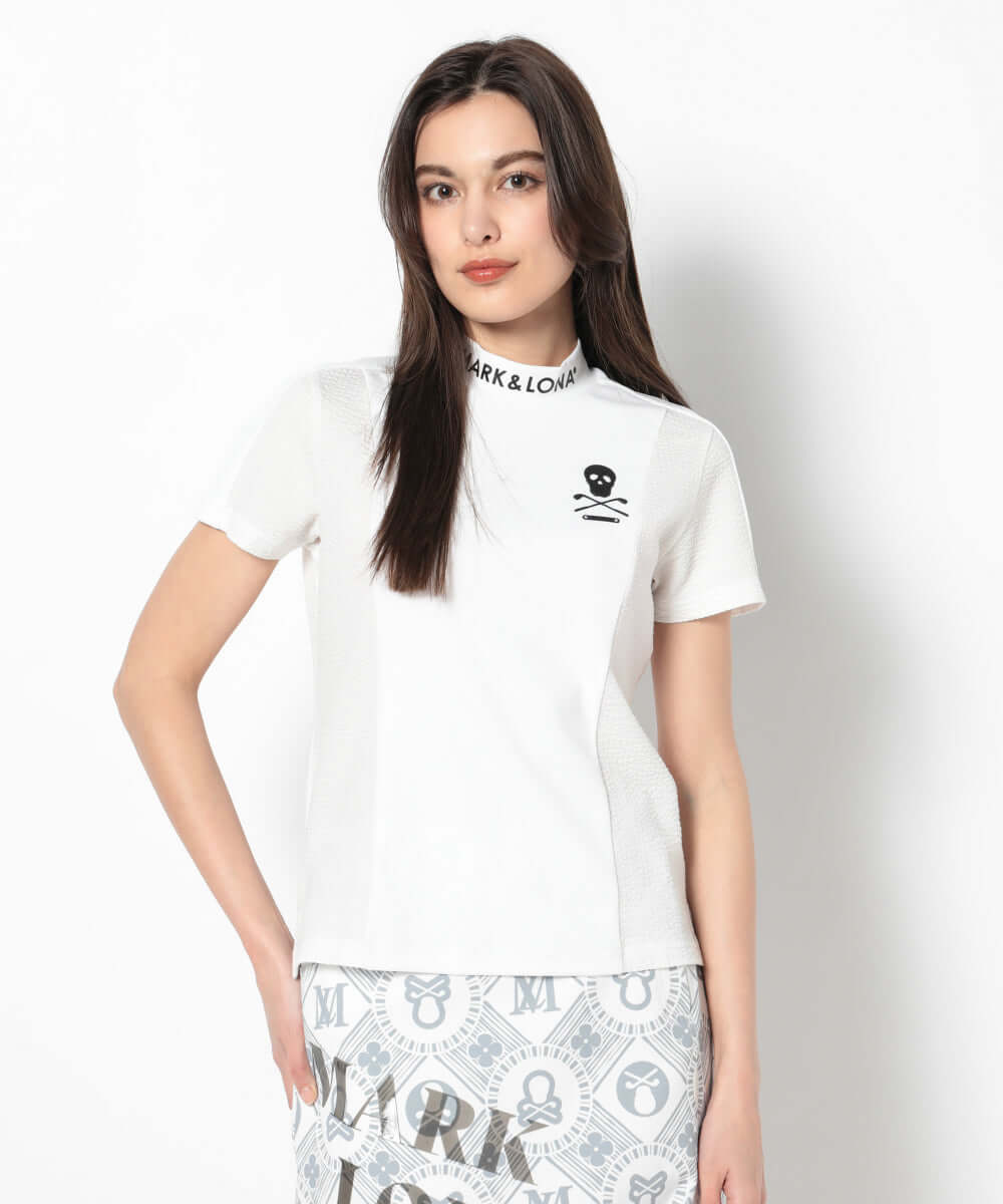 MARK & LONA☆レディースモックネックTシャツ ゴルフ モックネック・T