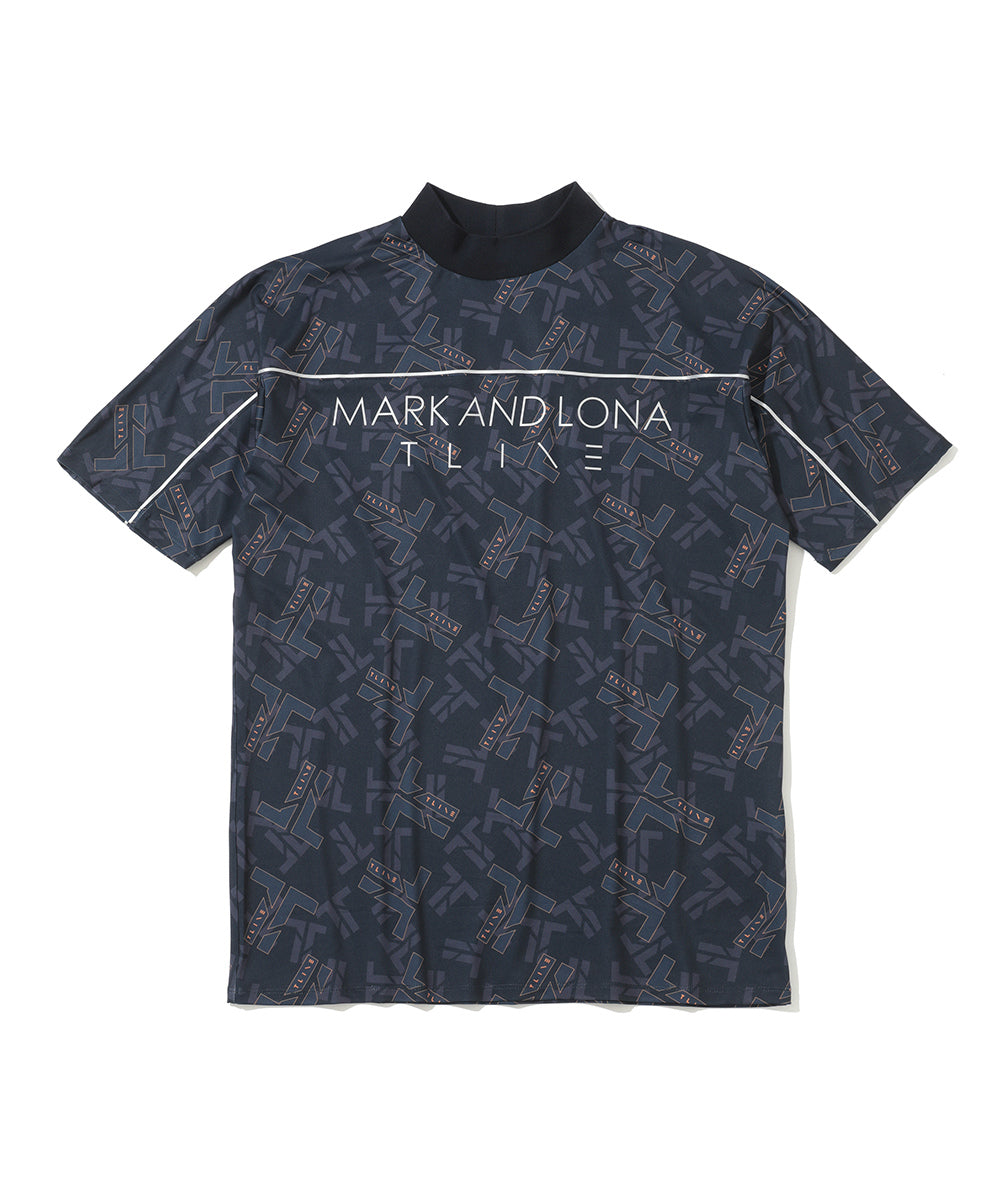 MARK & LONA ブラック モックネックゴルフシャツ M MARK & LONA ゴルフ