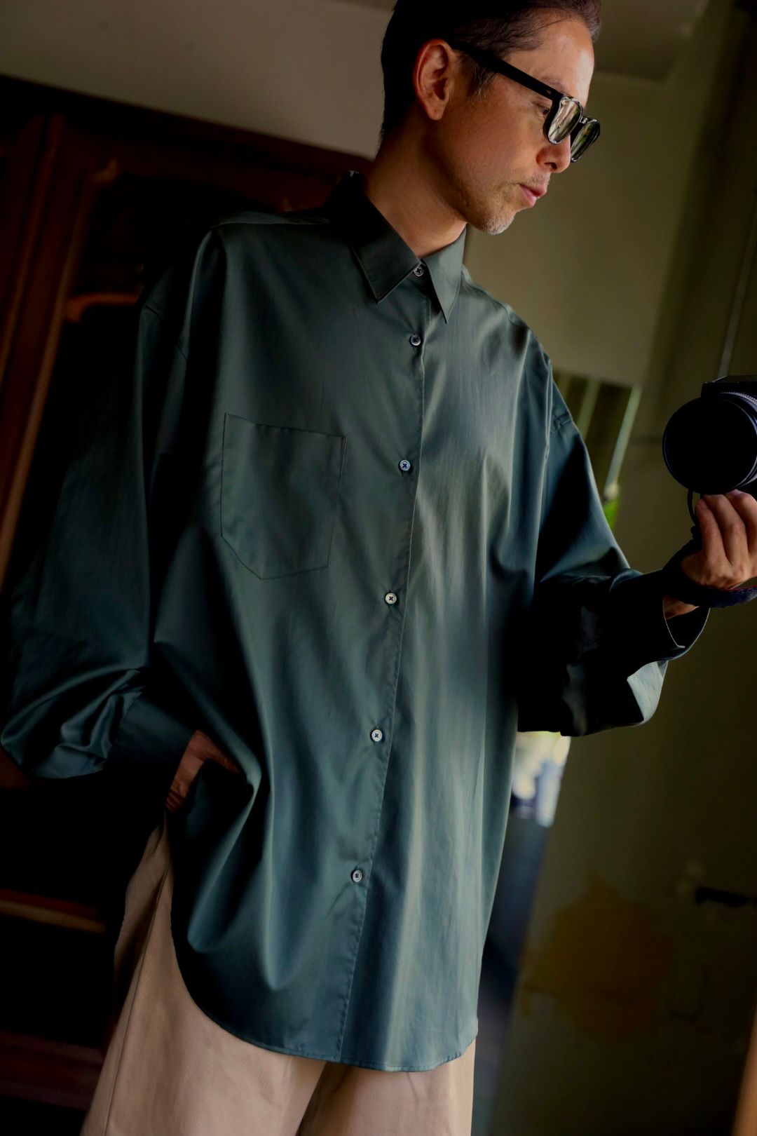 Graphpaper - グラフペーパー25AW Silicon Poplin Oversized Regular