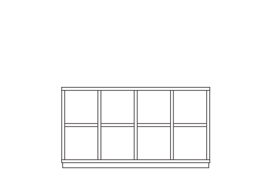 GRID SHELF(4列4段 : 幅147.2 × 奥行29.2 × 高さ152cm)の通販