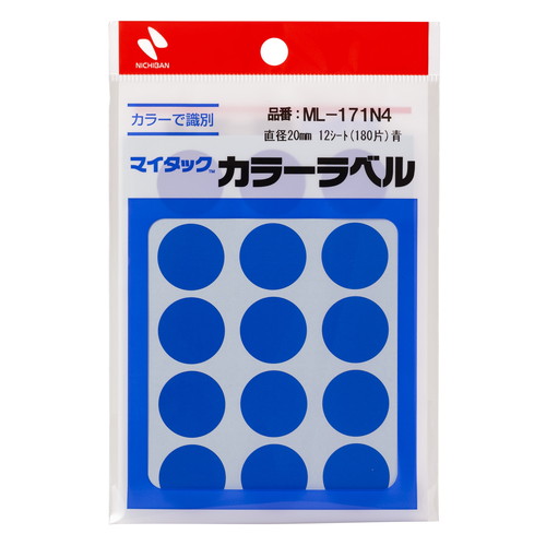 MDS BtoB |#ニチバン ラベル マイタック・カラーラベル 8㎜径 赤 ML