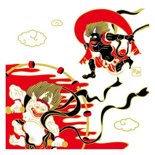 MDS BtoB |#フロンティア ハンドタオル ハンドタオル 風神雷神 HKC-012