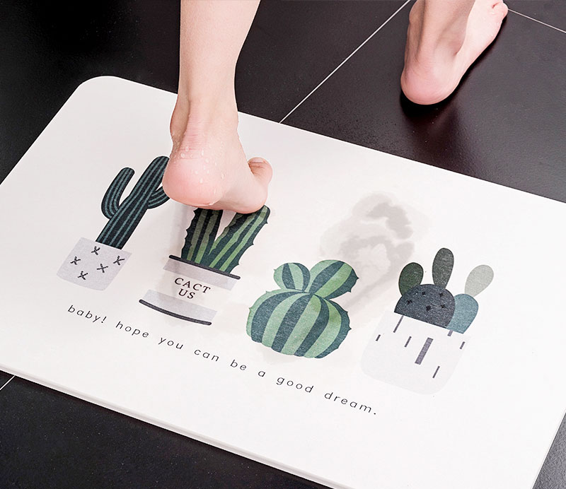 珪藻土バスマット・キッチンの水切りマットのオリジナル印刷を1個から