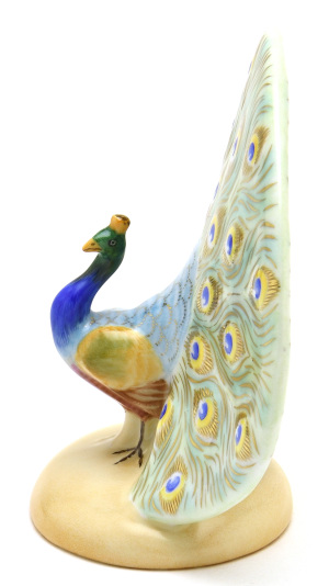ヘレンド(Herend) ピーコック 置物 孔雀(CD-05074)【現物写真