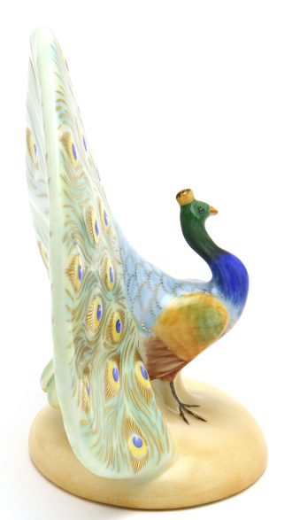 ヘレンド(Herend) ピーコック 置物 孔雀(CD-05074)【現物写真