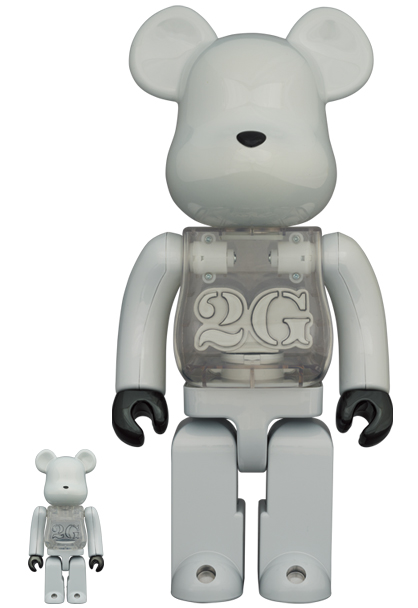 MEDICOM TOY - BE@RBRICK 2G WHITE CHROME 100％ & 400％