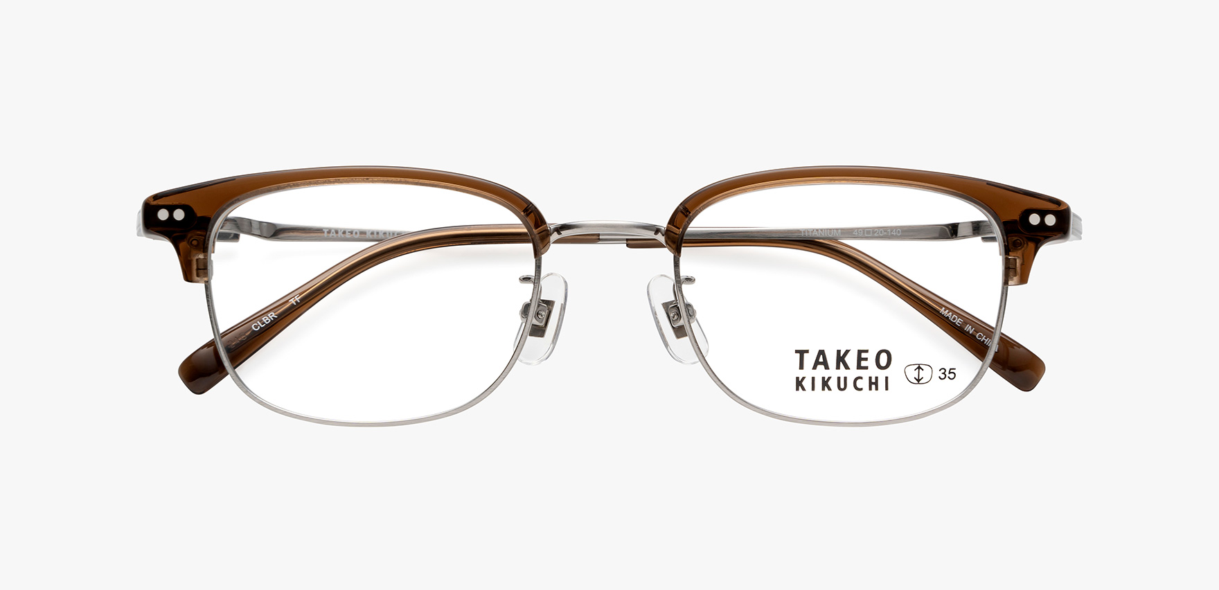ﾀｹｵｷｸﾁ TKO-315(49 ｸﾘｱﾌﾞﾗｳﾝ): メガネフレーム｜眼鏡市場【公式