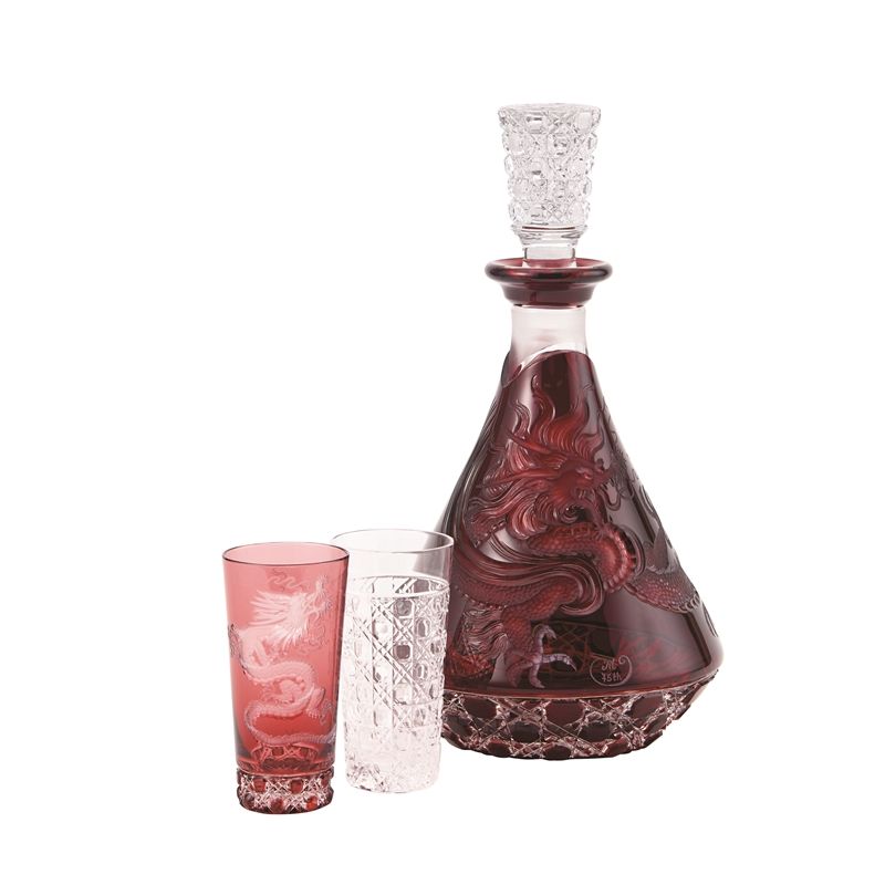 s*s様 赤色花模様のマイセンタンブラークリスタル s*s様 赤色花模様の