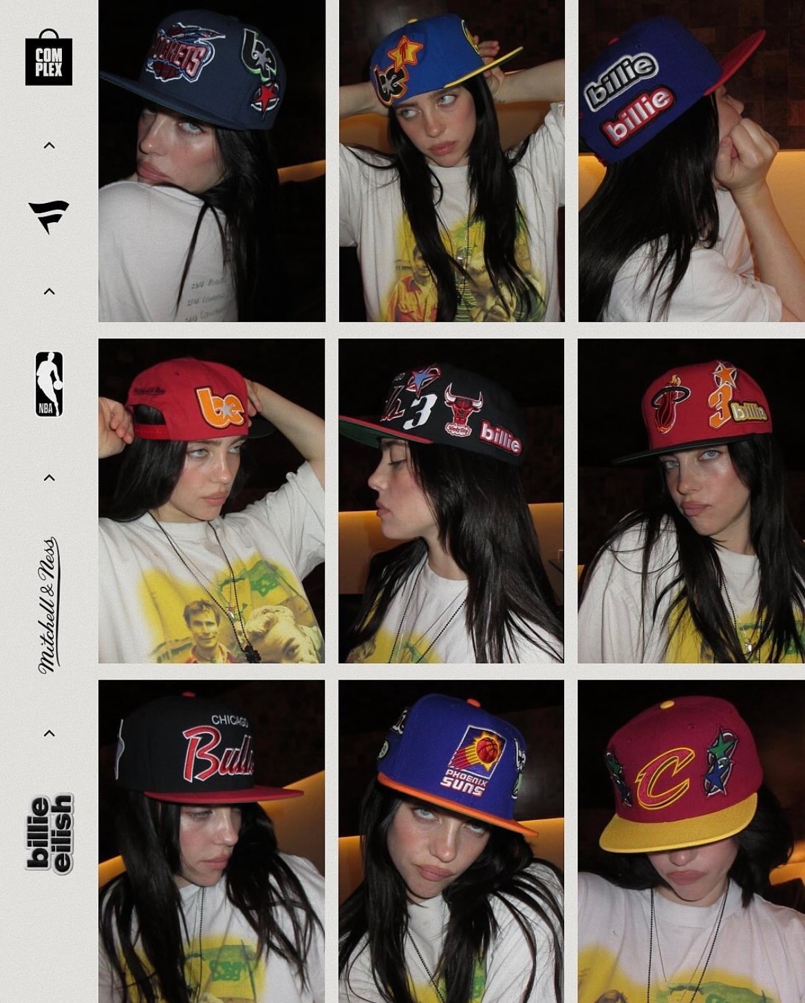 Billie Eilish collabs with Mitchell + Ness for their NBA League