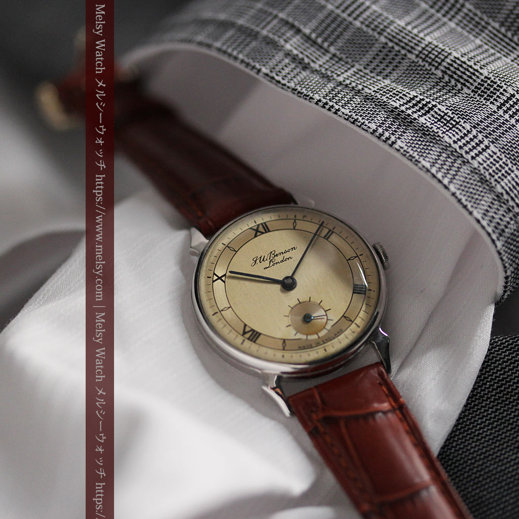 英国ベンソン 渋い深みのあるアンティーク腕時計 【1950年頃】