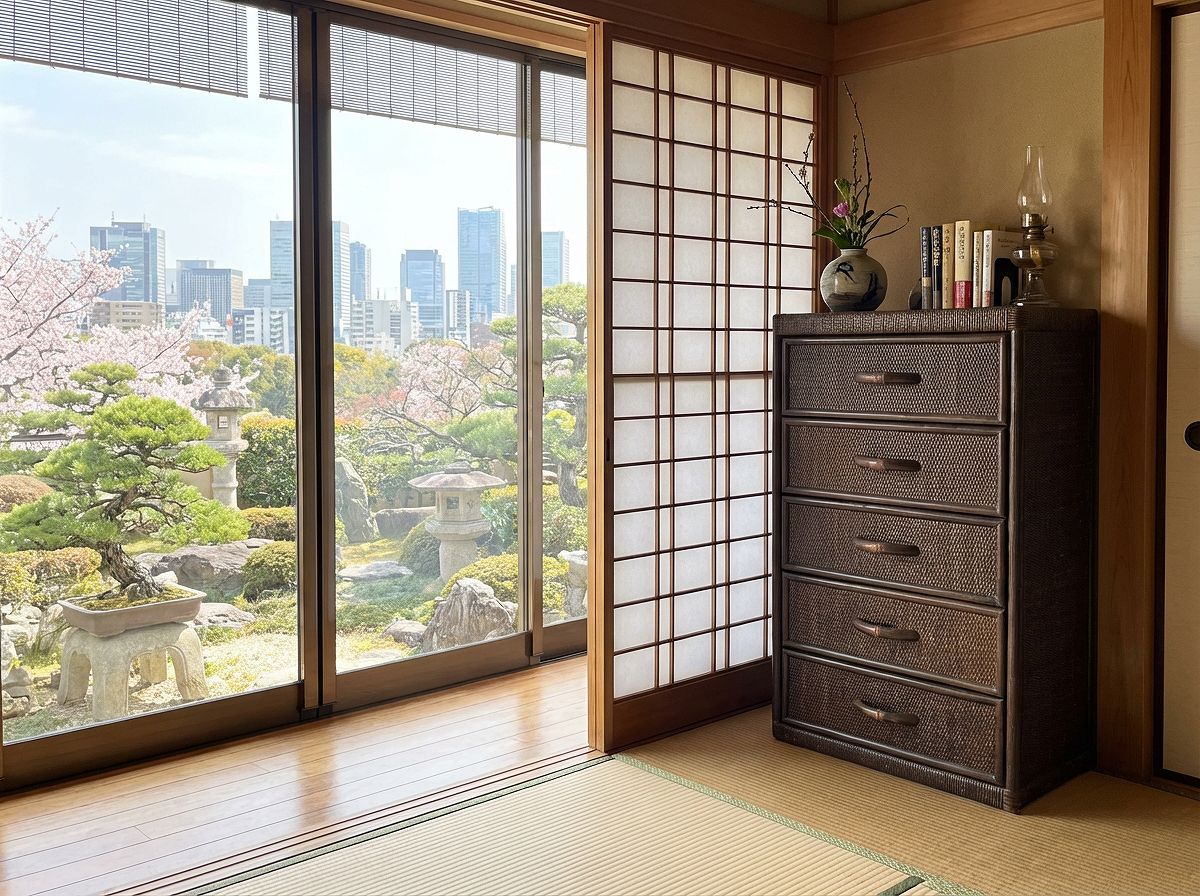 5段ラタンチェスト | 籐家具職人の店みうらラタン