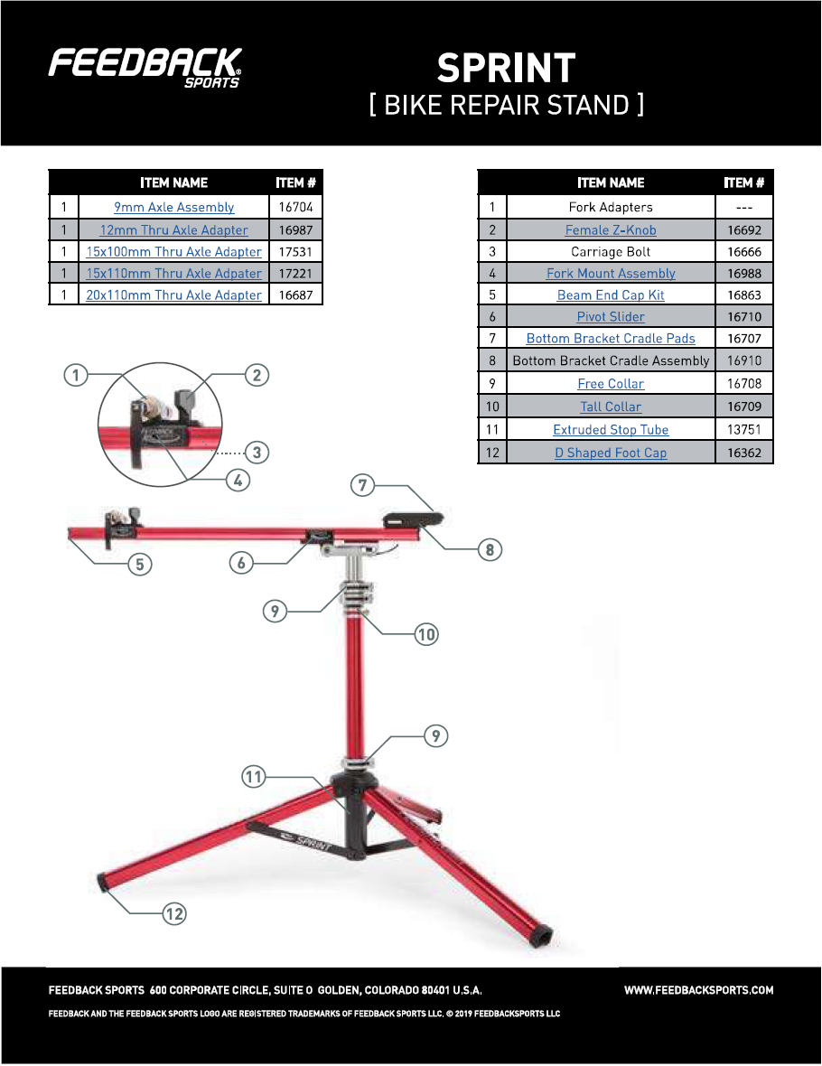 FEEDBACK SPORTS SPRINT WORK STAND ｜ミズタニ自転車株式会社