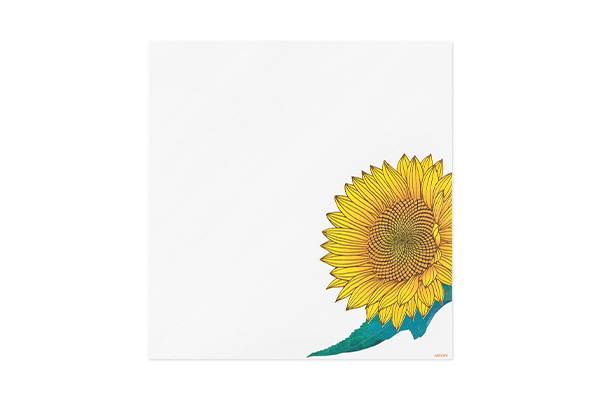 便箋｜紙シリーズ｜便箋 箔 ひまわり柄 S2(87135006)｜ミドリ