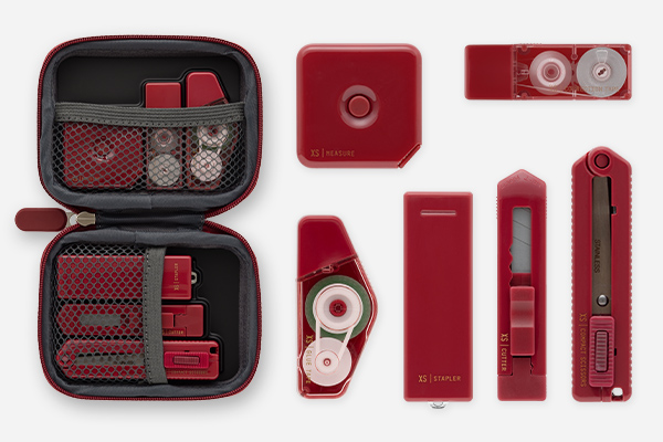 ステーショナリーセット/文具セット｜XSステーショナリーキット えんじ