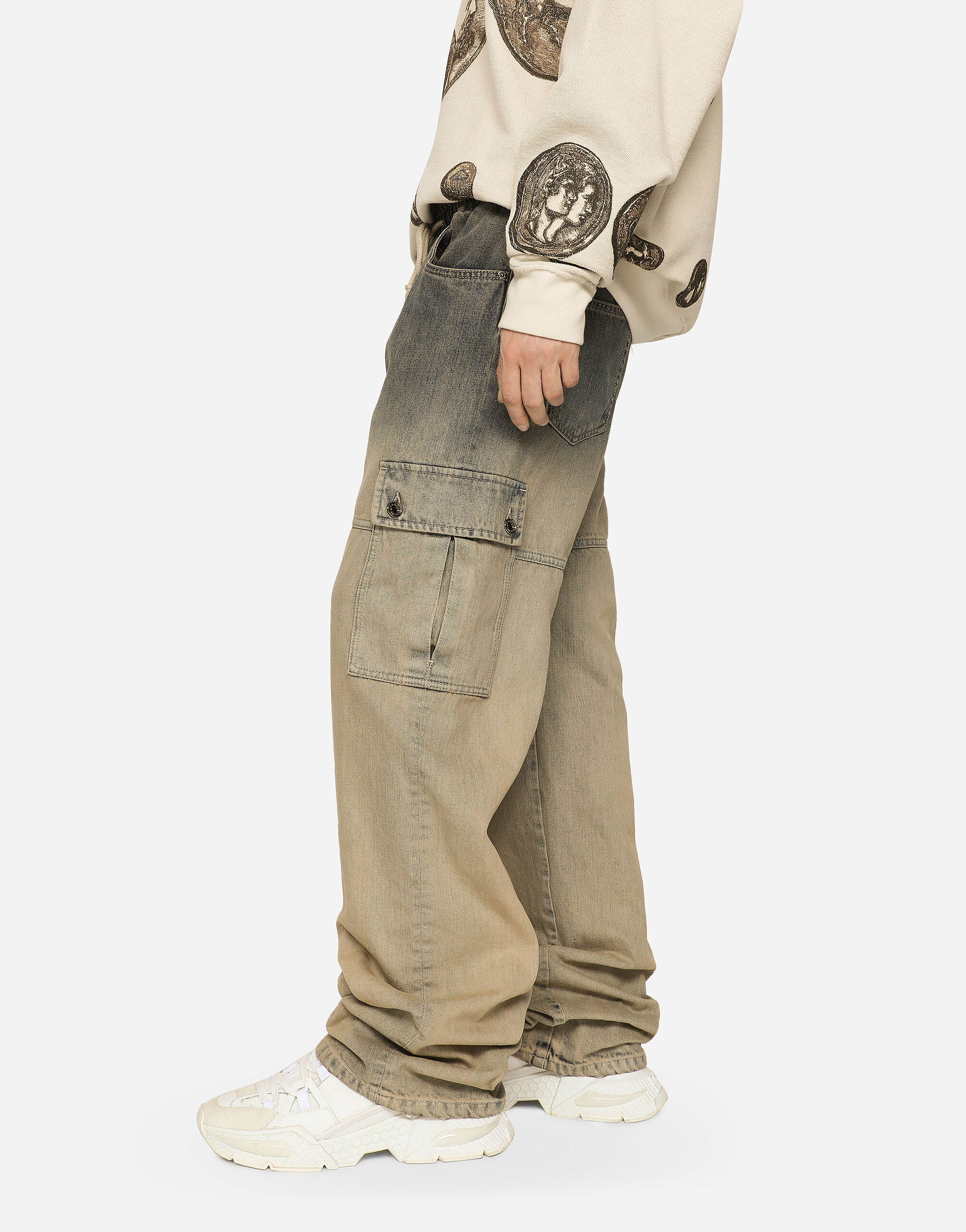 パンツ Dolce & Gabbana 23SS Re-Edition Cargo Cotton denim cargo