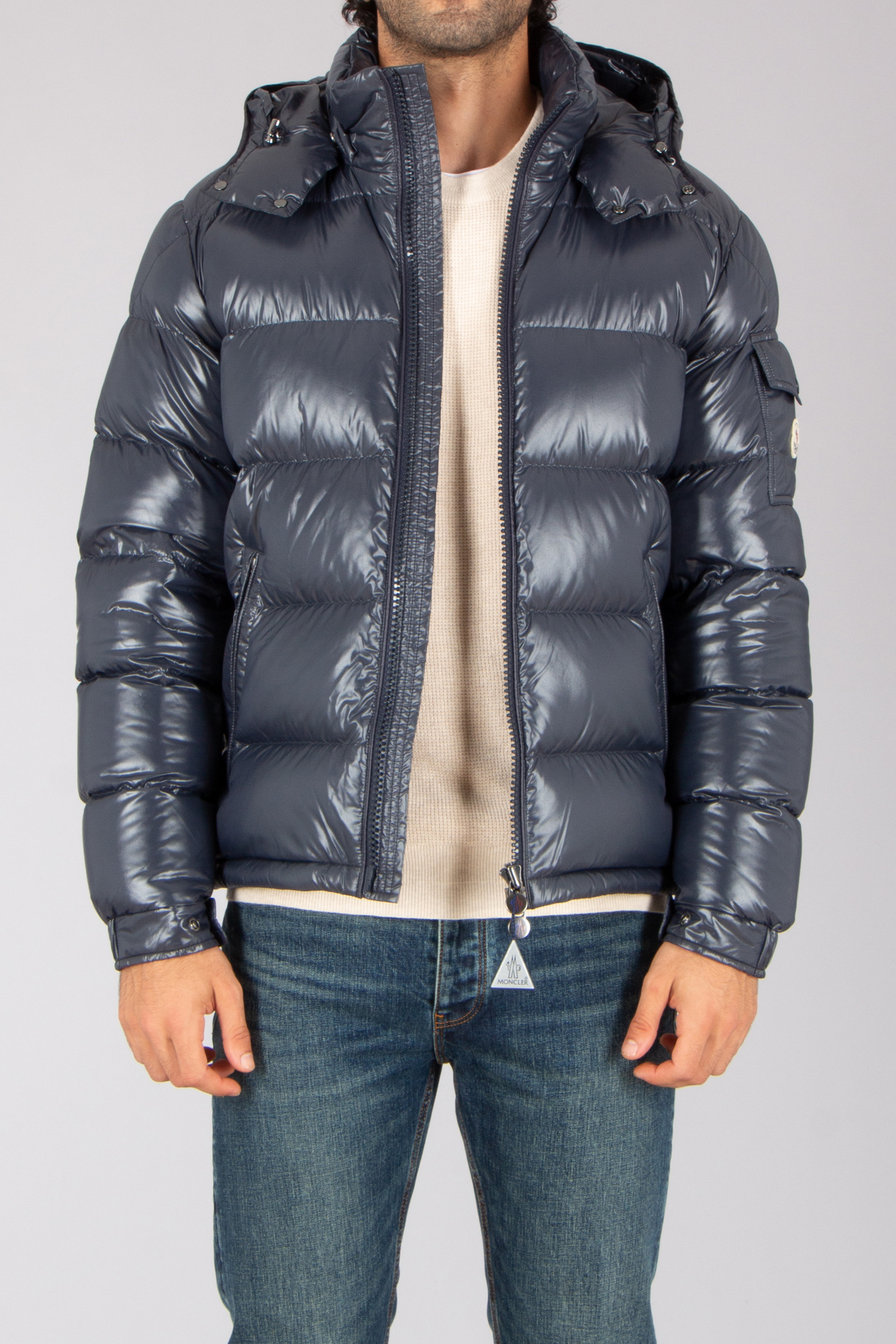 MONCLER Maya Regular Fit Nylon Laqué Down Jacket | 6