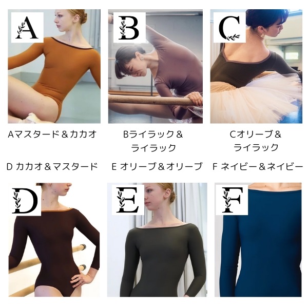 バレエ レオタード 大人 ジュニア ボートネック 長袖【 SECTOR4