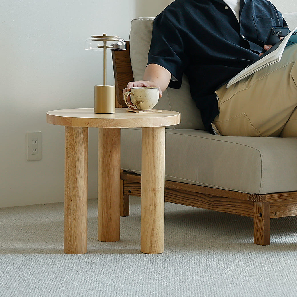 円形 サイドテーブル 国産 北欧ナチュラルモダン｜miion - miion｜北欧