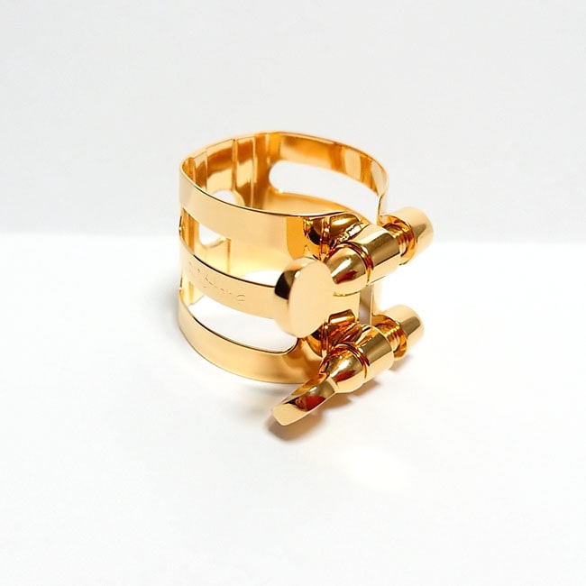 バスクラ用リガチャー Wood Stone ウッドストーン GP（金メッキ