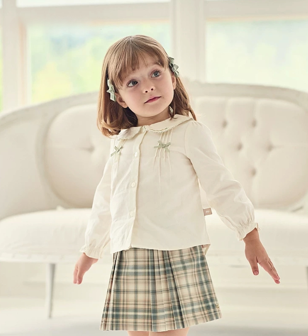 apolina】ブラウス 3-5y 美品apolina 3-5y ブラウス シャツジャケット