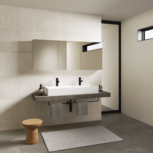 スミス W1500（三面鏡）(KT15000)｜洗面所・水回りの通販｜ミラタップ