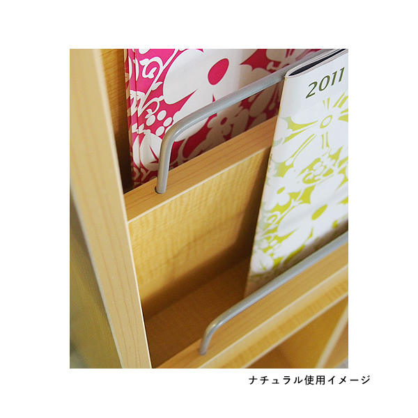 木製マガジンラック ハイ ダークブラウン - 店舗用品のミセダス