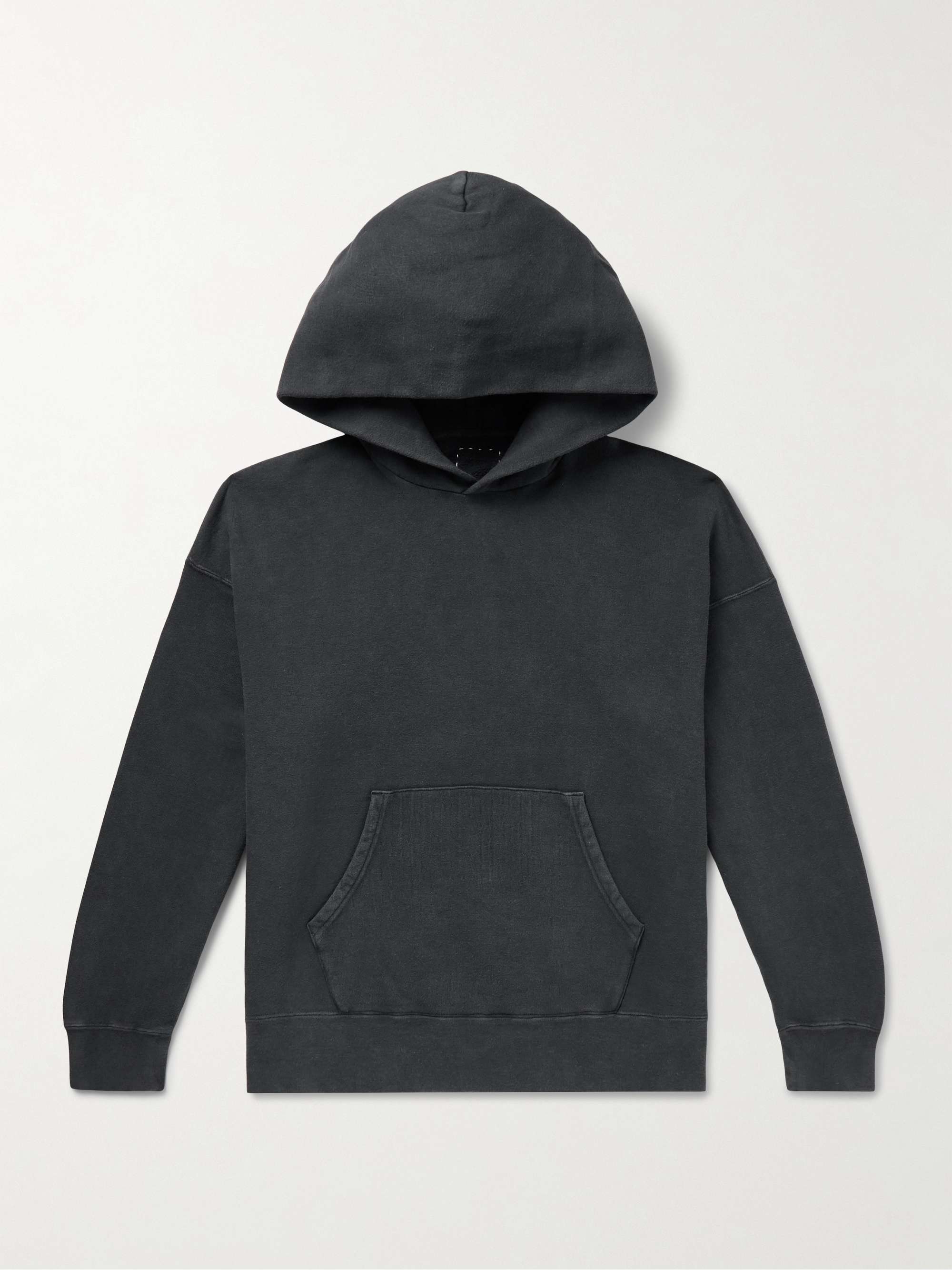 VISVIM Jumbo Garment-Dyed Cotton-Blend Jersey Hoodie for Men | MR