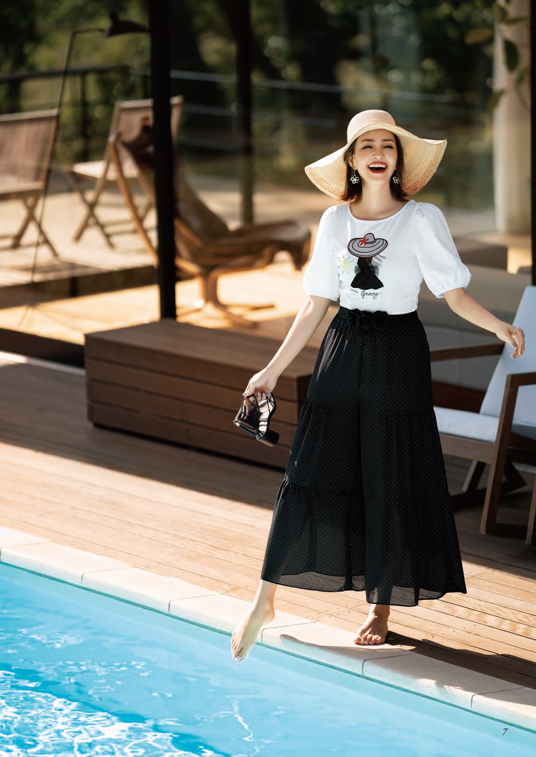 M'S GRACY*サイドパール付きスカート