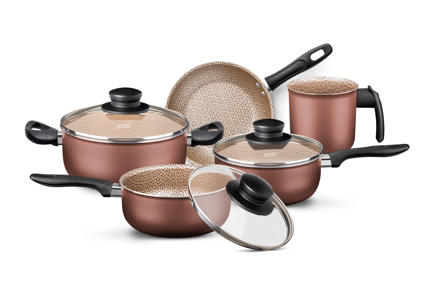 Conjunto Supra 5 peças Chocolate - MTA Panelas