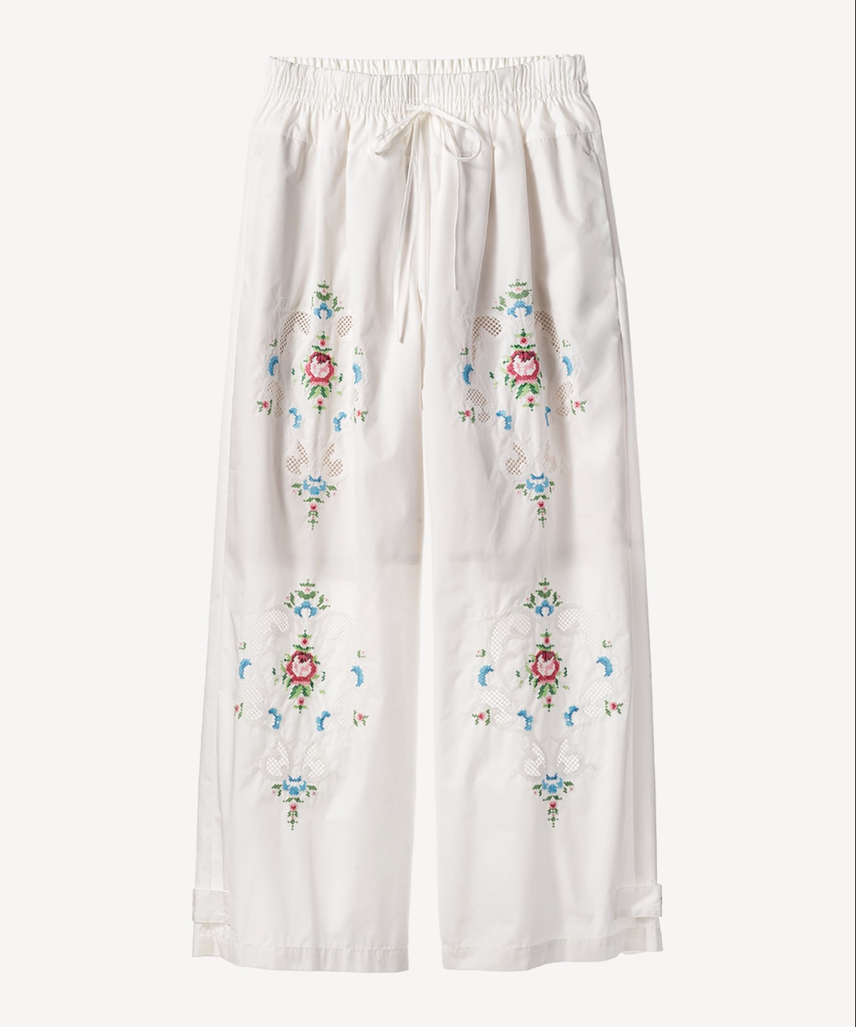 フラワー刺繍パンツ | MUVEIL Online Shop