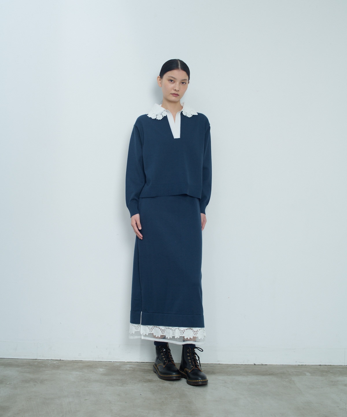 スキッパーポロセットアップニット | MUVEIL Online Shop