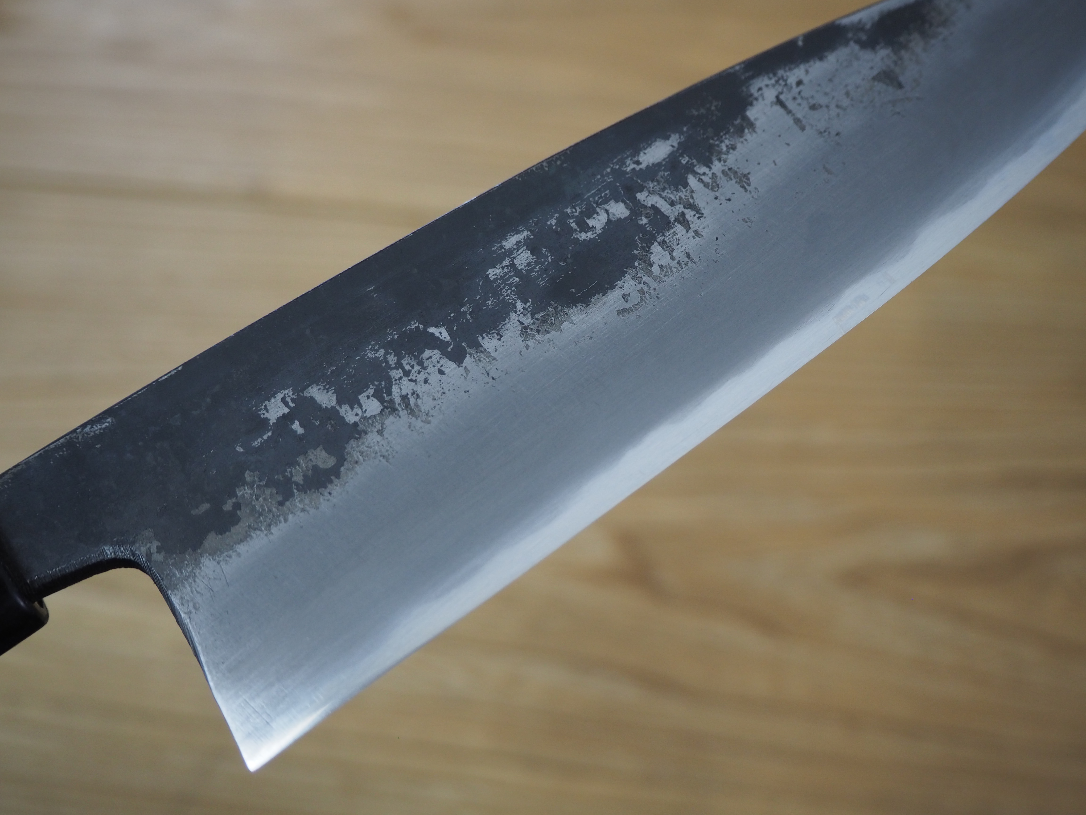 武峰作 黒打三徳包丁・5寸5分（上研ぎ仕上げ） | 和式鍛造ナイフ専門店