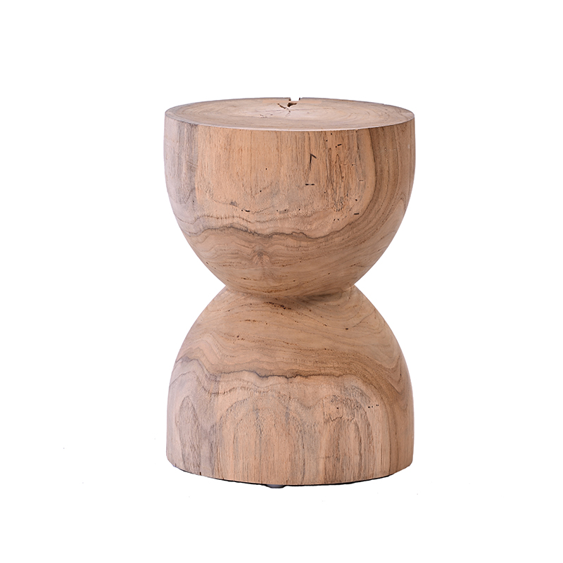 チーク材 無塗装 ラウンドスツール 丸型 C490XXを激安で販売する京都の