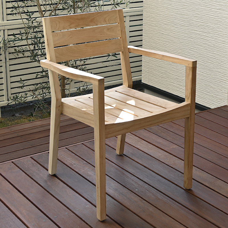 GARDEN アームチェア チーク無垢材 無塗装 PURO C530XXを激安で販売