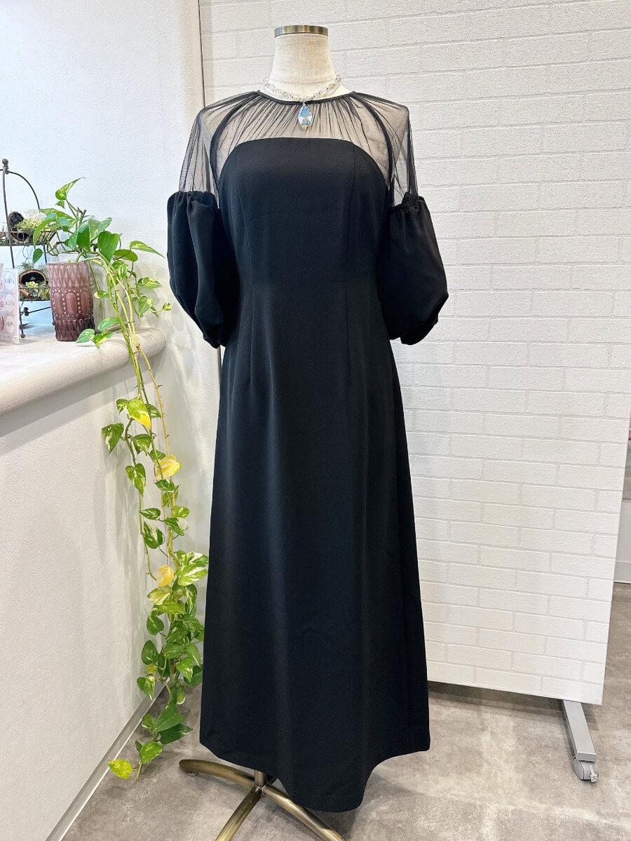 my closet / SOUFFLE SLEEVE GEORGETTE DRESS SBK