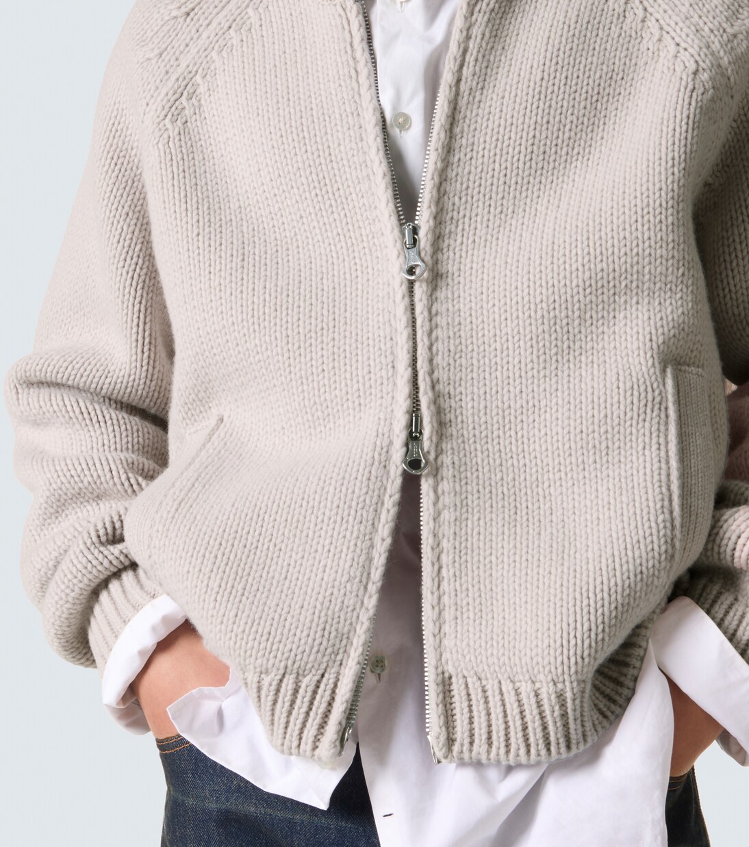 Ultra wool zip-up cardigan in beige - Our Legacy | Mytheresa