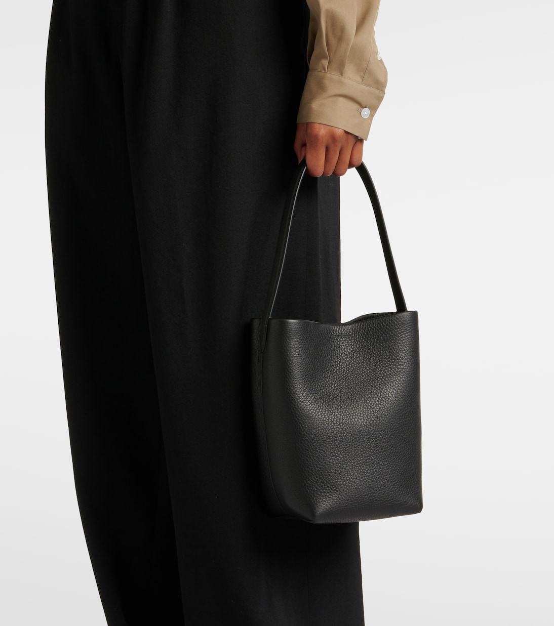 N/S Park Small leather tote bag in black - The Row | Mytheresa