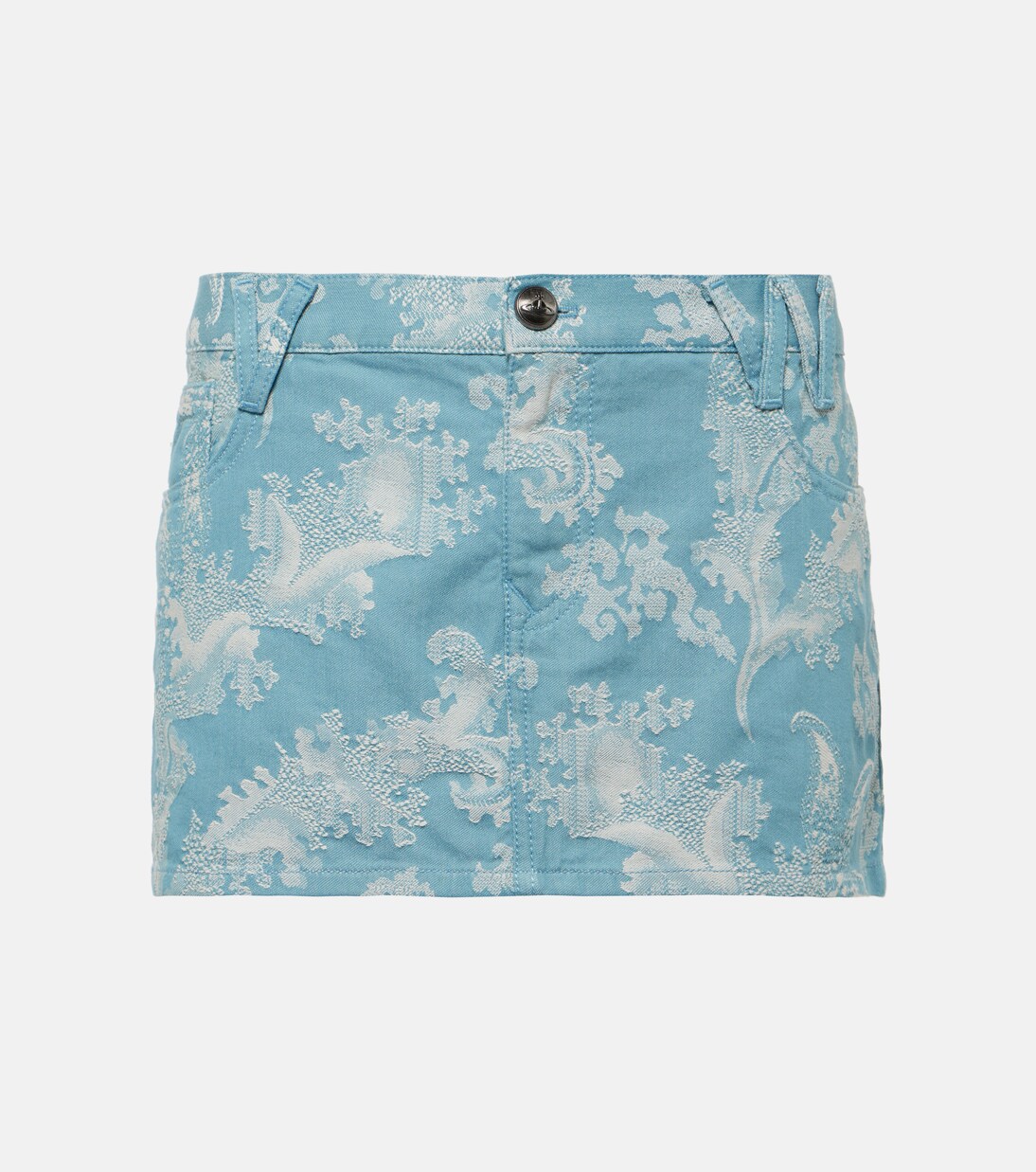 Foam jacquard denim miniskirt in blue - Vivienne Westwood | Mytheresa