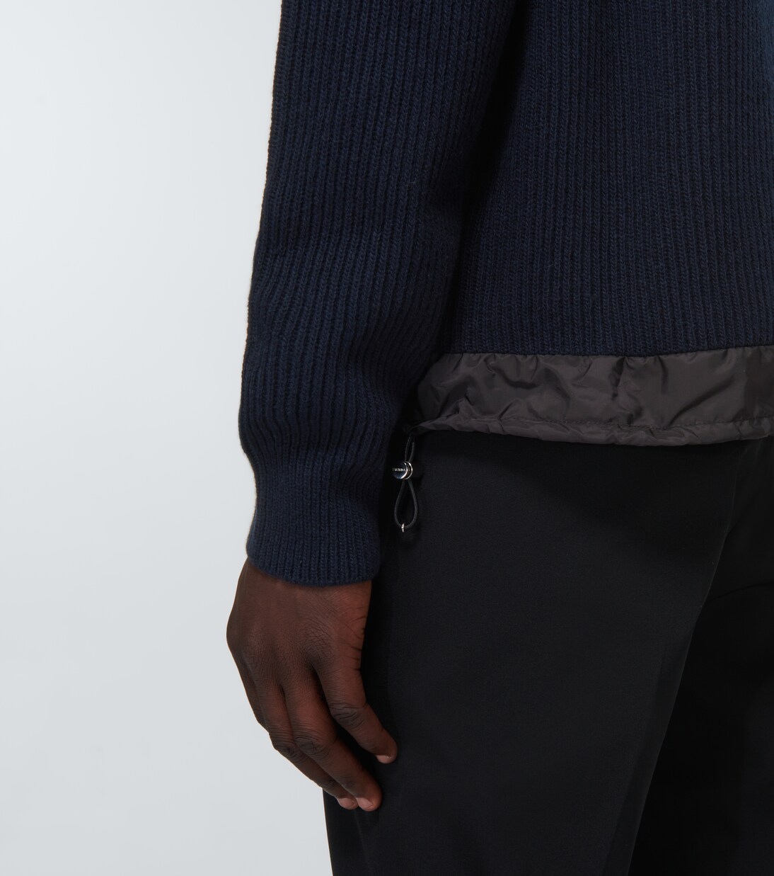 Wool and cashmere sweater in blue - Prada | Mytheresa