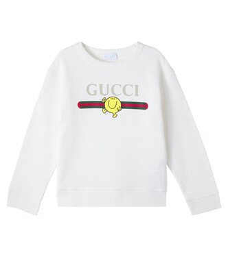 Logo cotton hoodie in white - Gucci Kids | Mytheresa