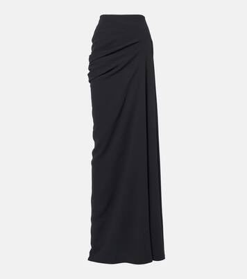 Draped maxi skirt in black - Dries Van Noten | Mytheresa
