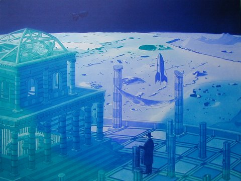 小浦昇の銅版画・絵画 月が照らし出す不思議な世界 記憶の片隅に漂う