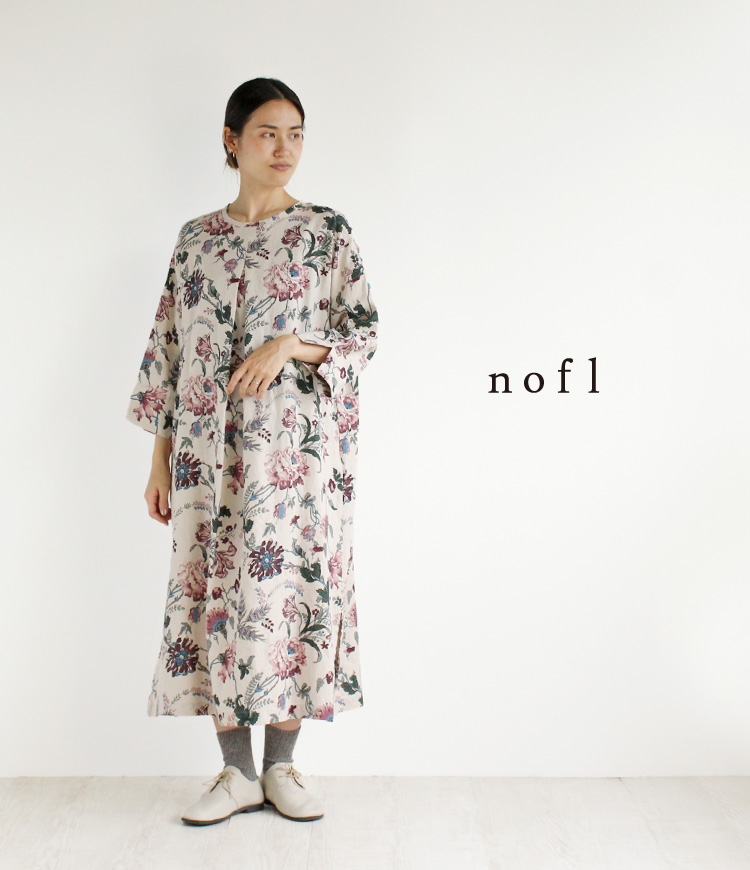 nofl】リトアニアリネン花柄ワンピース 644207850 | ナチュラル服通販