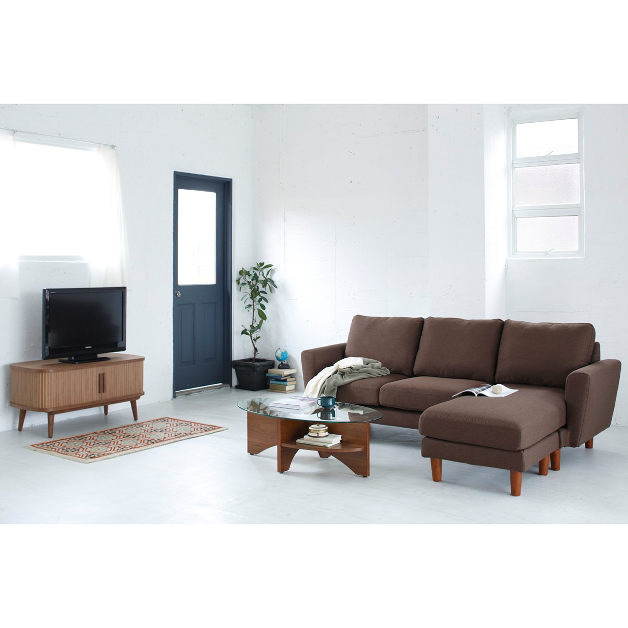 ソファTD2902 3人掛けセット【送料・開梱設置無料】 ダークブラウン