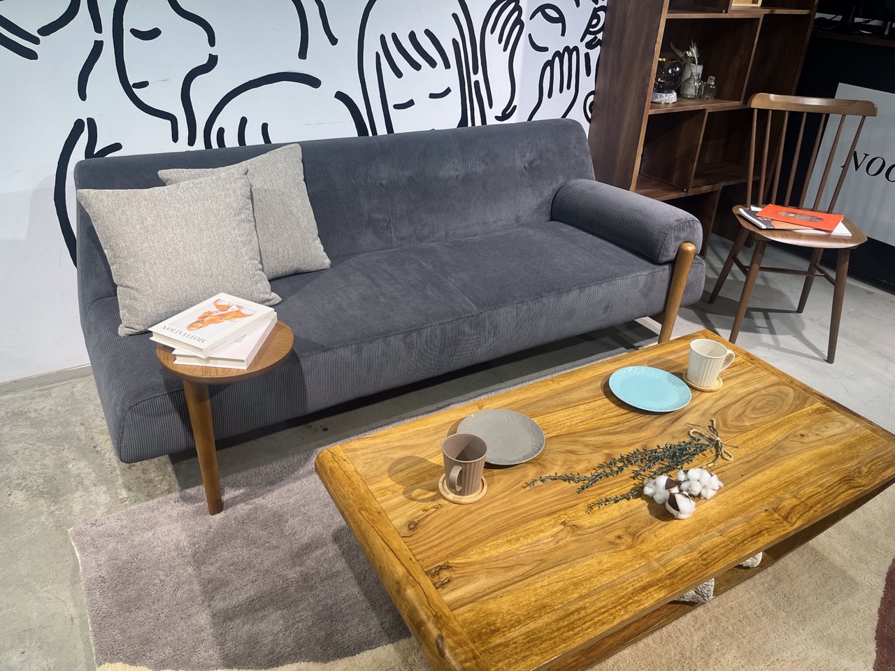 NOCE(ノーチェ)棚付きアイアンウッドテーブル幅80cm NOCE(ノーチェ)棚