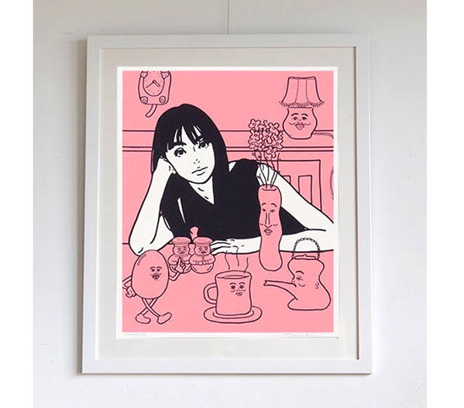 KYNEの魅力が増しているNONCHELEEEとのコラボシルクスクリーン ー