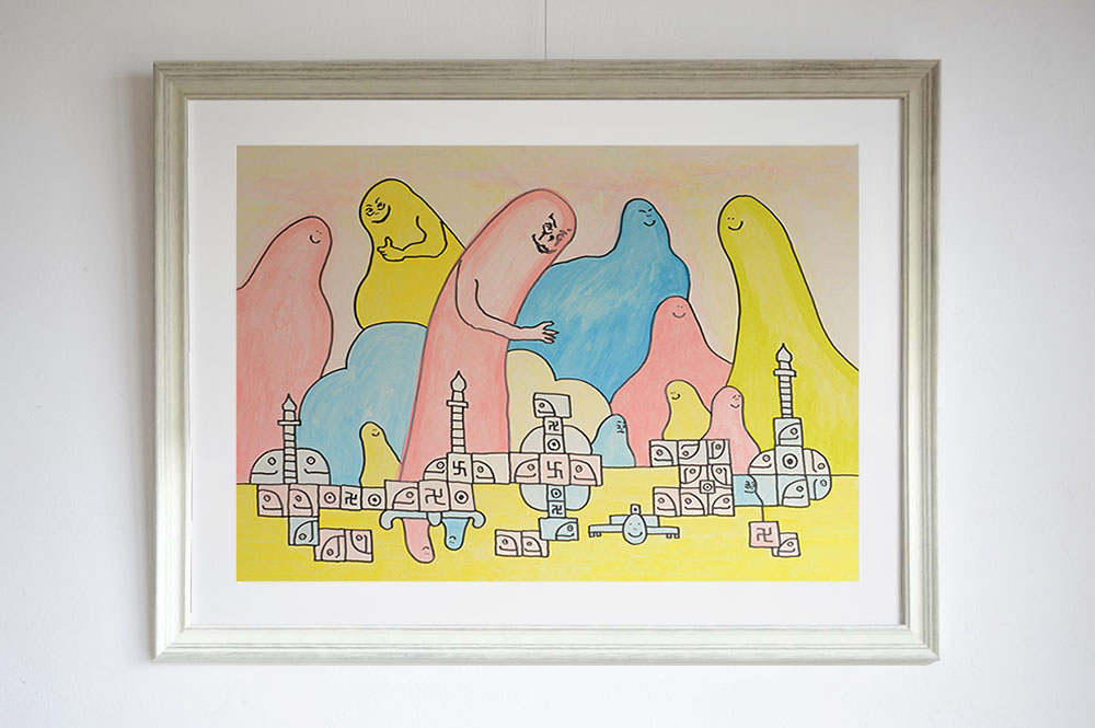 マーク・ゴンザレスのサイズ大きめの原画です！ ー NOISEKING ノイズキング